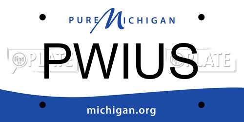 PWIUS Michigan License Plate