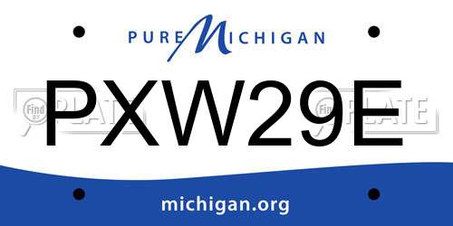 PXW29E Michigan License Plate
