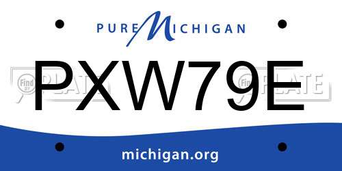 PXW79E Michigan License Plate