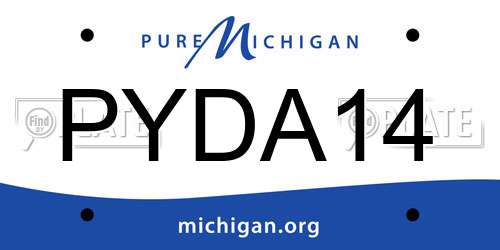 PYDA14 Michigan License Plate