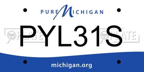 PYL31S Michigan License Plate