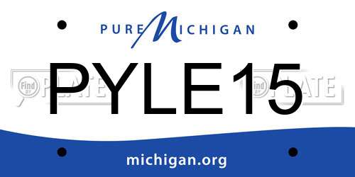 PYLE15 Michigan License Plate