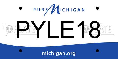 PYLE18 Michigan License Plate