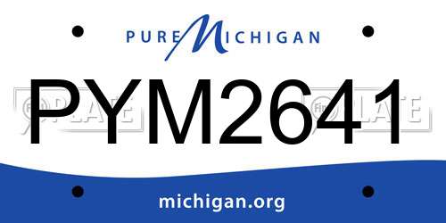 PYM2641 Michigan License Plate