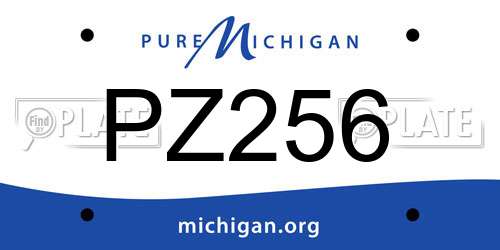 PZ256 Michigan License Plate