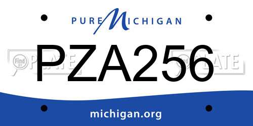 PZA256 Michigan License Plate
