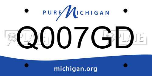 Q007GD Michigan License Plate