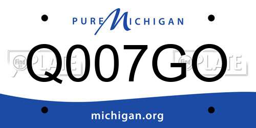 Q007GO Michigan License Plate