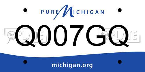 Q007GQ Michigan License Plate