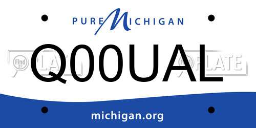 Q00UAL Michigan License Plate