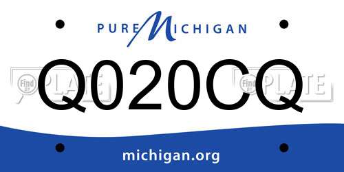 Q020CQ Michigan License Plate
