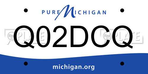Q02DCQ Michigan License Plate