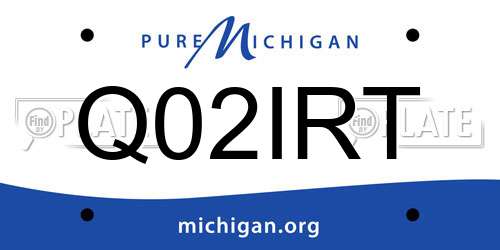 Q02IRT Michigan License Plate