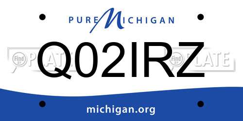 Q02IRZ Michigan License Plate