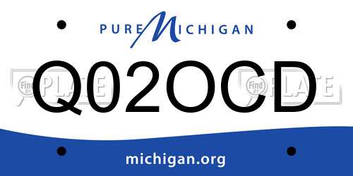 Q02OCD Michigan License Plate