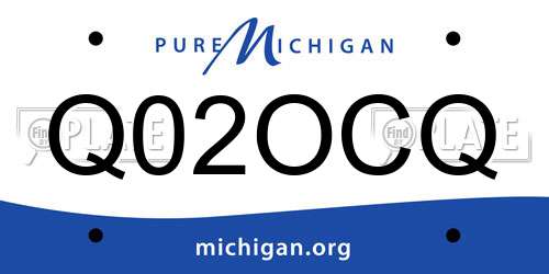 Q02OCQ Michigan License Plate