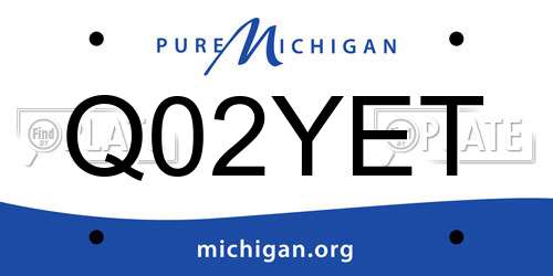 Q02YET Michigan License Plate