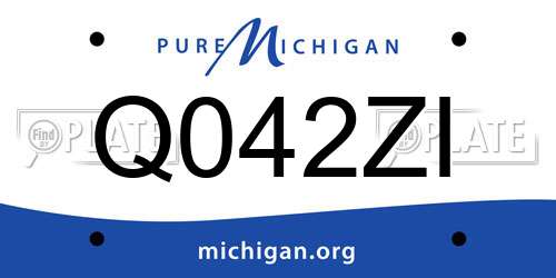 Q042ZI Michigan License Plate