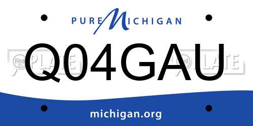 Q04GAU Michigan License Plate