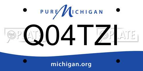 Q04TZI Michigan License Plate