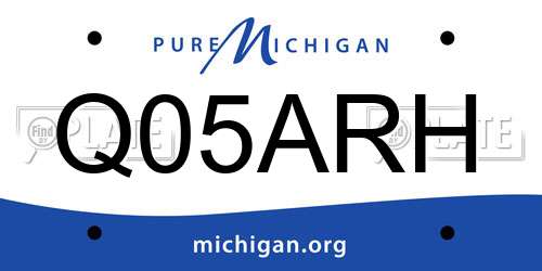 Q05ARH Michigan License Plate
