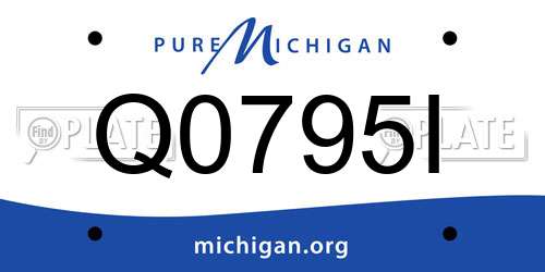 Q0795I Michigan License Plate
