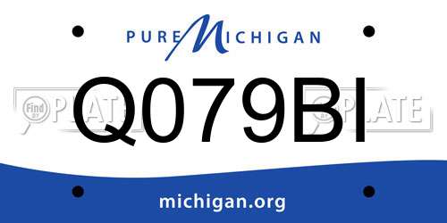 Q079BI Michigan License Plate