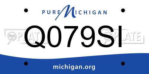 Q079SI Michigan License Plate