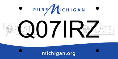 Q07IRZ Michigan License Plate