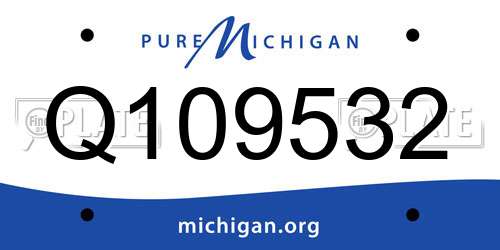 Q109532 Michigan License Plate