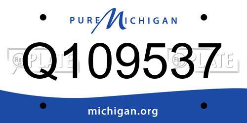 Q109537 Michigan License Plate