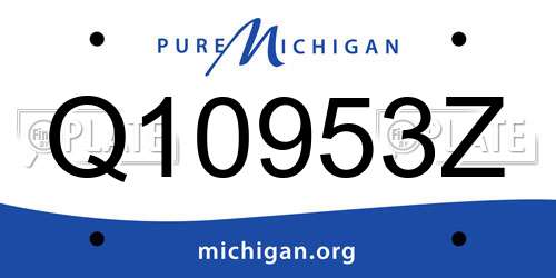 Q10953Z Michigan License Plate