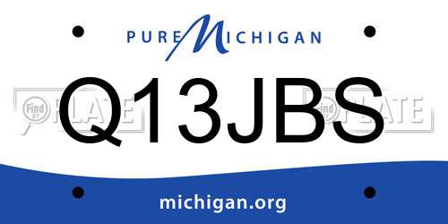 Q13JBS Michigan License Plate