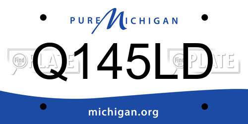 Q145LD Michigan License Plate