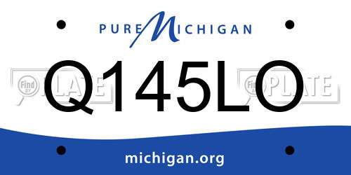 Q145LO Michigan License Plate