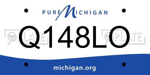 Q148LO Michigan License Plate