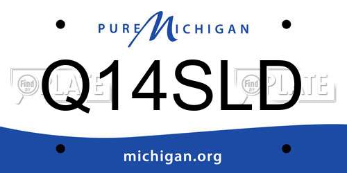 Q14SLD Michigan License Plate
