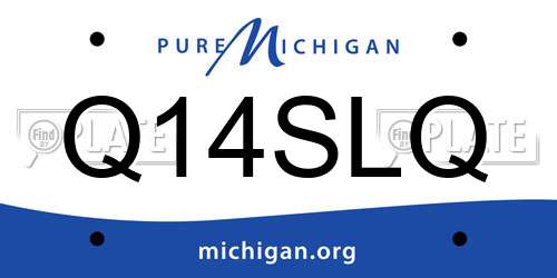 Q14SLQ Michigan License Plate