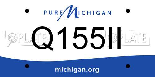 Q155II Michigan License Plate