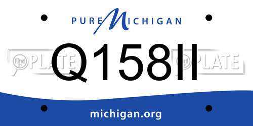 Q158II Michigan License Plate
