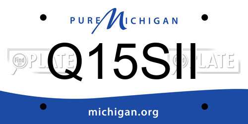 Q15SII Michigan License Plate
