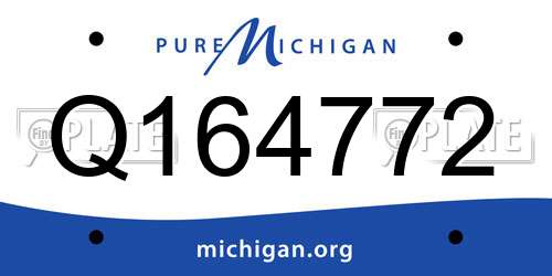 Q164772 Michigan License Plate