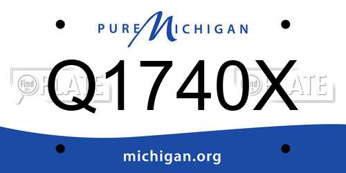 Q1740X Michigan License Plate