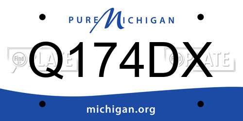 Q174DX Michigan License Plate