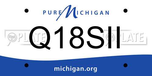 Q18SII Michigan License Plate