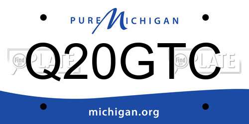 Q20GTC Michigan License Plate