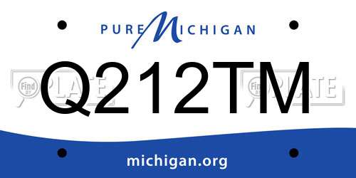 Q212TM Michigan License Plate
