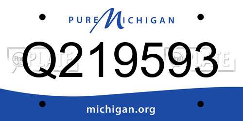 Q219593 Michigan License Plate