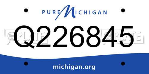 Q226845 Michigan License Plate