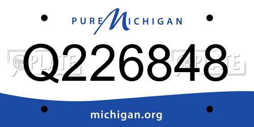 Q226848 Michigan License Plate